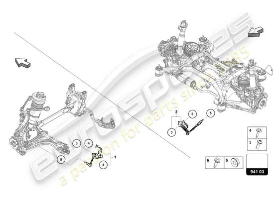 a part diagram from the Lamborghini Urus parts catalogue