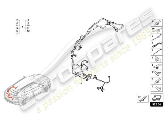 a part diagram from the Lamborghini Urus parts catalogue