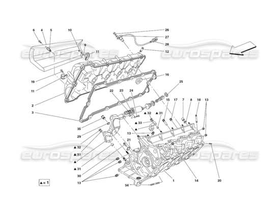 a part diagram from the Ferrari 430 parts catalogue