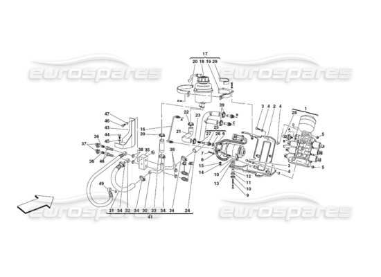 a part diagram from the Ferrari 430 parts catalogue