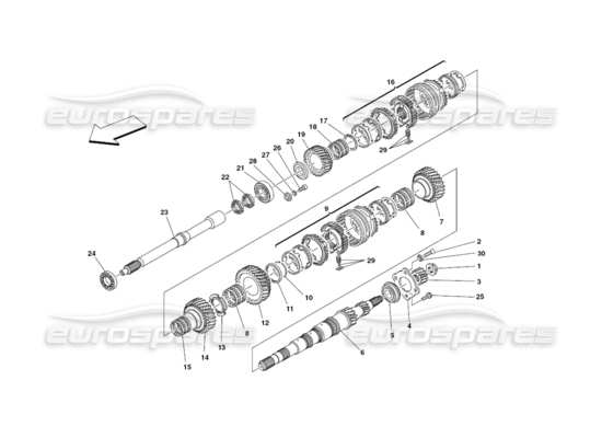 a part diagram from the Ferrari 430 parts catalogue