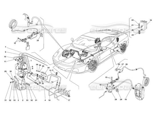 a part diagram from the Ferrari 430 parts catalogue