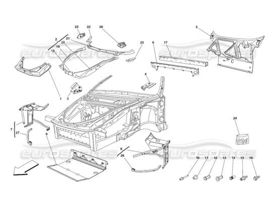 a part diagram from the Ferrari 430 parts catalogue