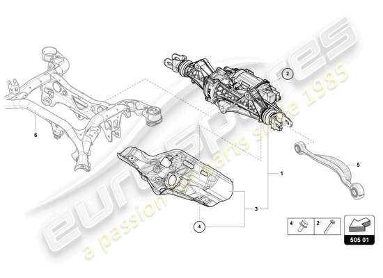 a part diagram from the Lamborghini Urus parts catalogue