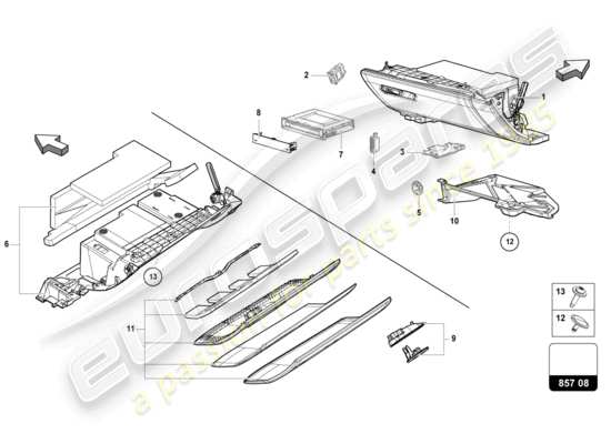 a part diagram from the Lamborghini Urus parts catalogue