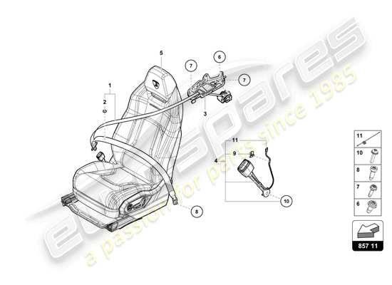 a part diagram from the Lamborghini Urus parts catalogue