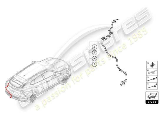 a part diagram from the Lamborghini Urus parts catalogue