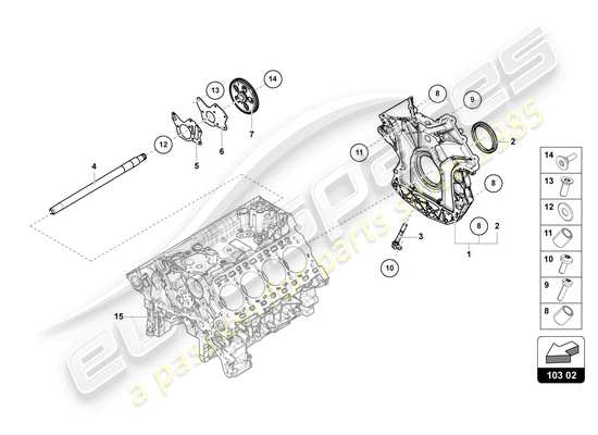 a part diagram from the Lamborghini Urus parts catalogue