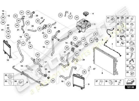 a part diagram from the Lamborghini Urus parts catalogue