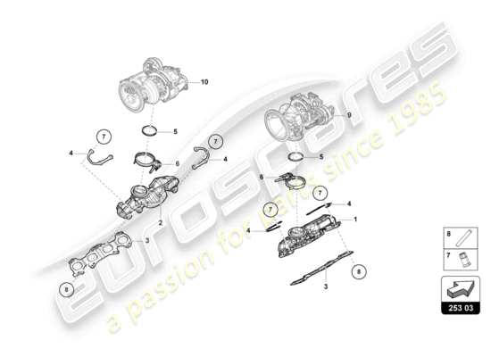 a part diagram from the Lamborghini Urus parts catalogue