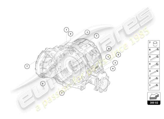 a part diagram from the Lamborghini Urus parts catalogue