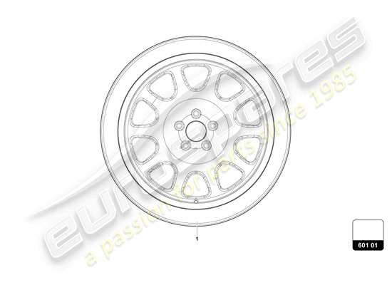 a part diagram from the Lamborghini Urus parts catalogue