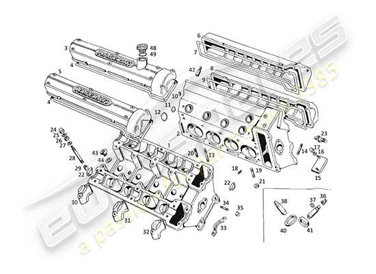 a part diagram from the Maserati Kyalami parts catalogue