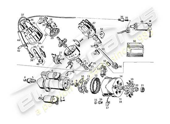 a part diagram from the Maserati Kyalami parts catalogue