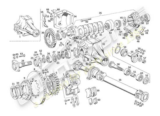 a part diagram from the Maserati Kyalami parts catalogue