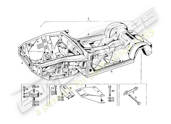 a part diagram from the Maserati Kyalami parts catalogue