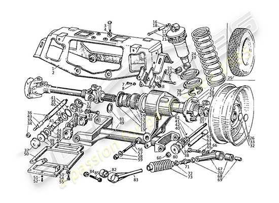 a part diagram from the Maserati Kyalami parts catalogue