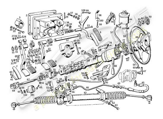 a part diagram from the Maserati Kyalami parts catalogue