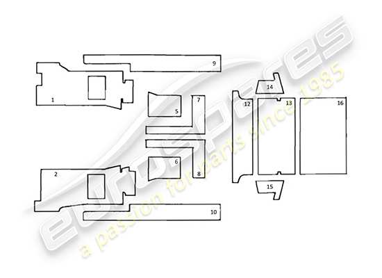 a part diagram from the Maserati Kyalami parts catalogue