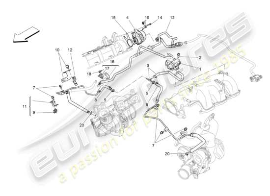 a part diagram from the Maserati Levante parts catalogue