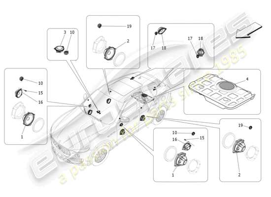 a part diagram from the Maserati Levante parts catalogue