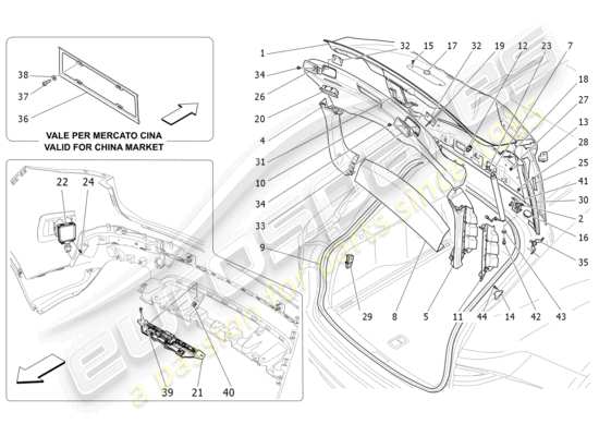 a part diagram from the Maserati Levante parts catalogue