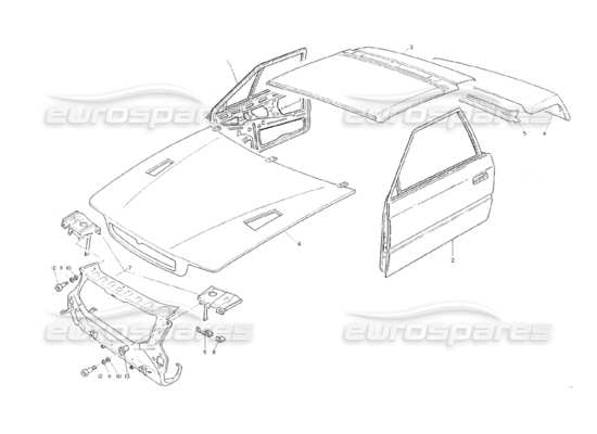 a part diagram from the Maserati Shamal parts catalogue