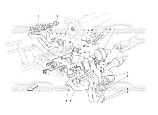 a part diagram from the Maserati Quattroporte M139 (2005-2013) parts catalogue