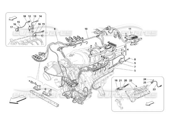 a part diagram from the Maserati Quattroporte M139 (2005-2013) parts catalogue