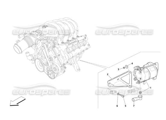 a part diagram from the Maserati Quattroporte M139 (2005-2013) parts catalogue