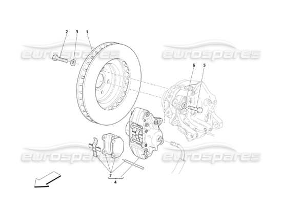 a part diagram from the Maserati Quattroporte M139 (2005-2013) parts catalogue