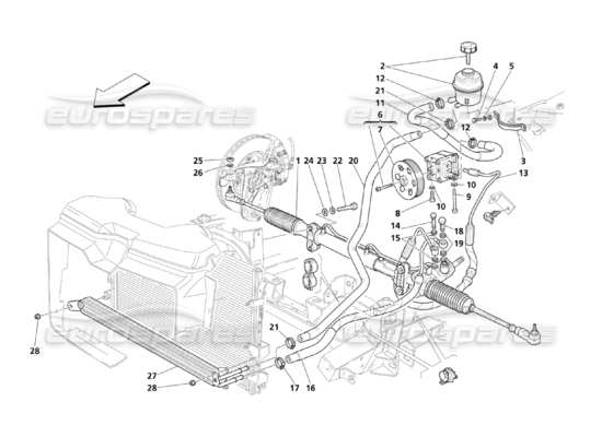 a part diagram from the Maserati Quattroporte M139 (2005-2013) parts catalogue