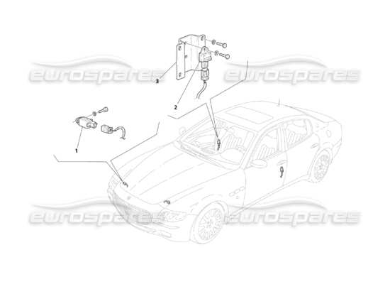 a part diagram from the Maserati Quattroporte M139 (2005-2013) parts catalogue