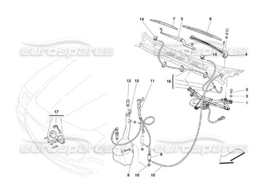 a part diagram from the Maserati Quattroporte M139 (2005-2013) parts catalogue