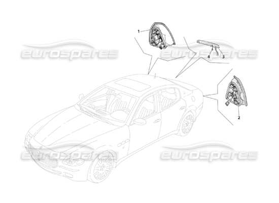 a part diagram from the Maserati Quattroporte M139 (2005-2013) parts catalogue