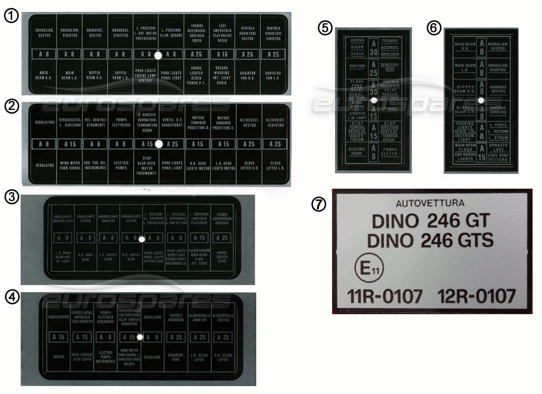 Part diagram containing part number 246PLATE