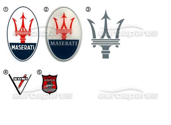 a part diagram from the Maserati Miscellaneous parts catalogue