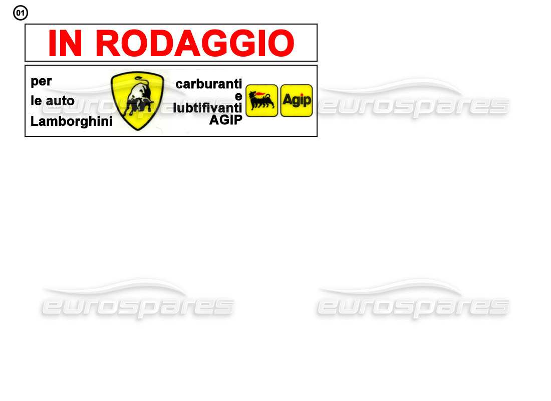 Lamborghini Miscellaneous Lamborghini Stickers - Window Stickers Parts Diagram