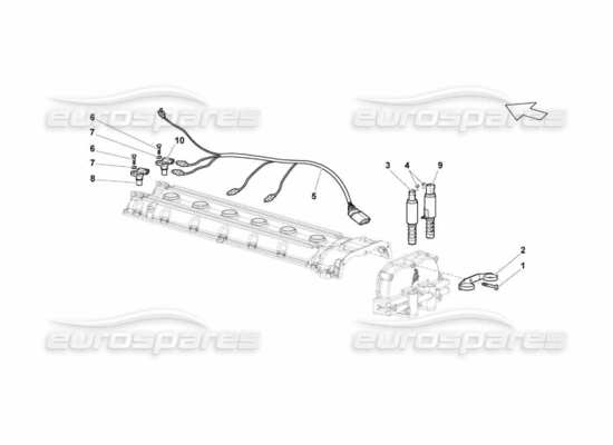 a part diagram from the Lamborghini Murcielago parts catalogue