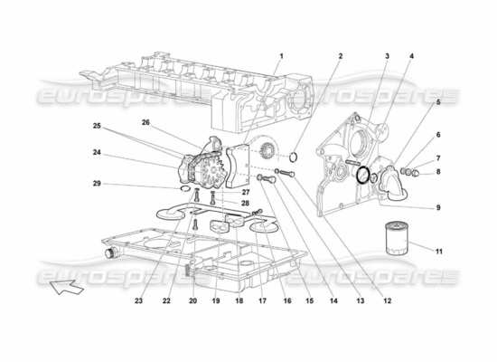 a part diagram from the Lamborghini Murcielago LP670 parts catalogue