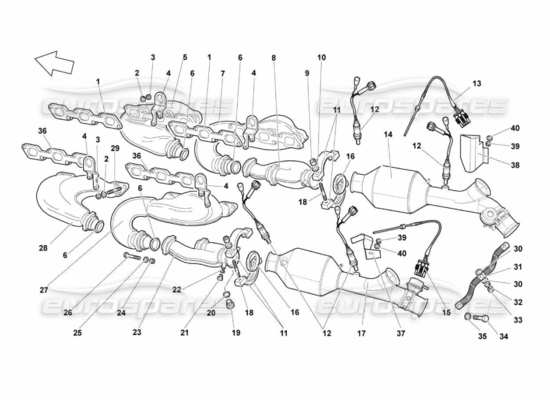 a part diagram from the Lamborghini Murcielago LP670 parts catalogue