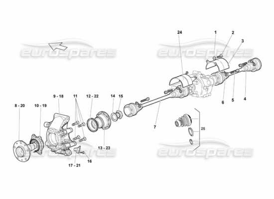 a part diagram from the Lamborghini Murcielago parts catalogue