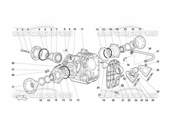 a part diagram from the Lamborghini Murcielago LP670 parts catalogue