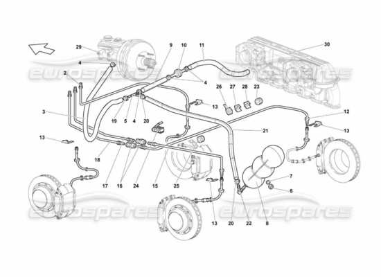 a part diagram from the Lamborghini Murcielago LP670 parts catalogue