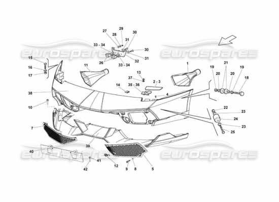 a part diagram from the Lamborghini Murcielago LP670 parts catalogue