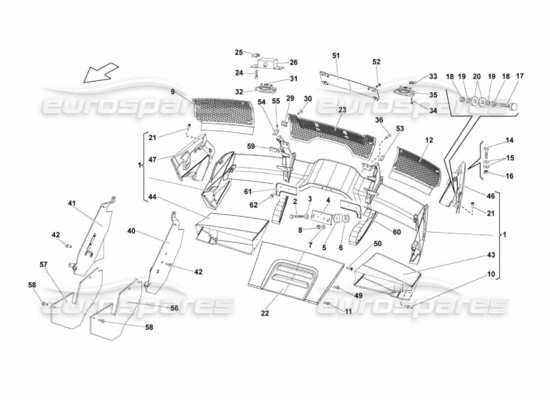 a part diagram from the Lamborghini Murcielago LP670 parts catalogue