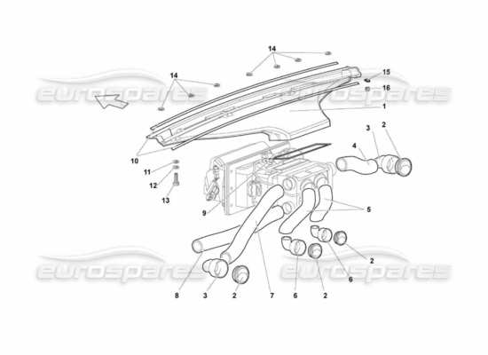 a part diagram from the Lamborghini Murcielago LP670 parts catalogue