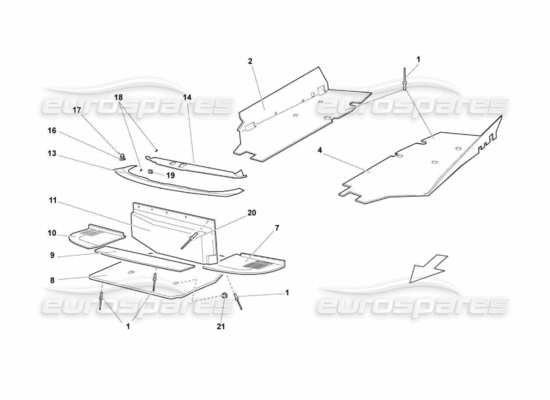 a part diagram from the Lamborghini Murcielago parts catalogue