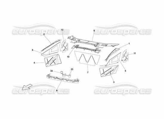 a part diagram from the Lamborghini Murcielago LP670 parts catalogue