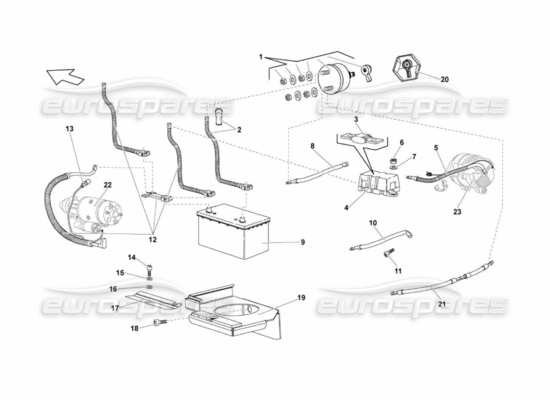 a part diagram from the Lamborghini Murcielago LP670 parts catalogue